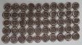 Vintage Buttons 50 4 Hole Shirt / Shank Anchors Pearlesque Lite Grey 11.2mm NOS