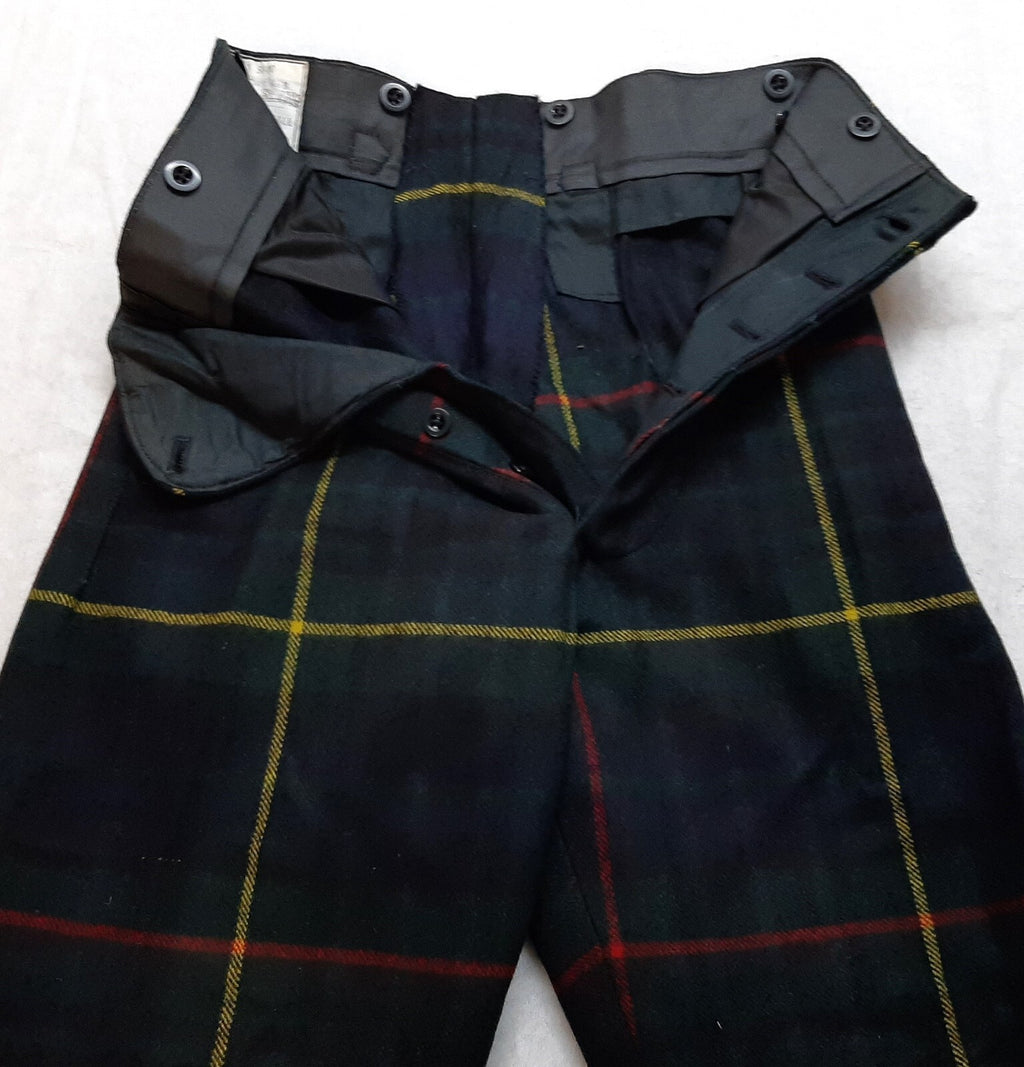 Vintage Army Trews No8 British Scottish Tartan Hunting Stewart SDG QVS Pattern