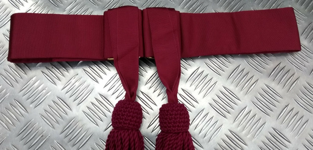 Waist Sash Belt Crimson / Maroon British OFCs Army Style - NEW