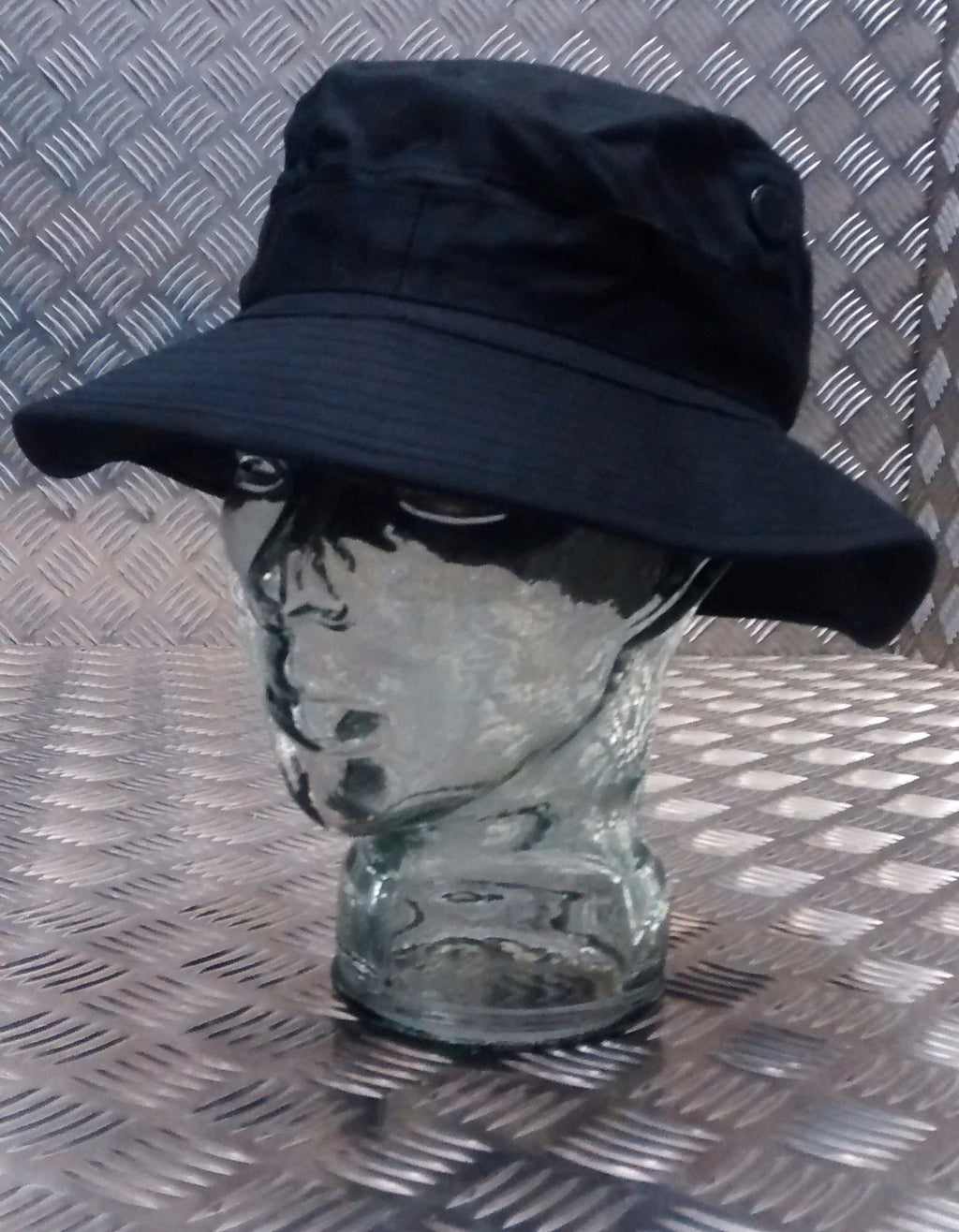 Military Style Special Forces Boonie Hat / Bush Hat Short Brim Stealth Black NEW