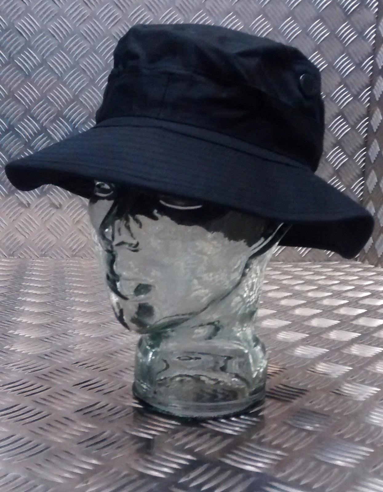 Military Style Special Forces Boonie Hat / Bush Hat Short Brim Stealth Black NEW