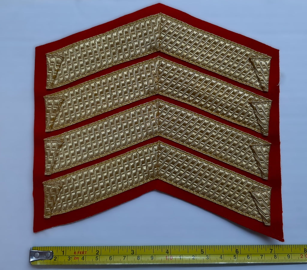 4 Bar Chevrons Extra Large Tunic Rank Chevs British Army Pattern Guards Insignia