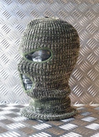 Brand New Three (3) Hole Balaclava / Beanie Hat - Very Warm - Green Camouflage
