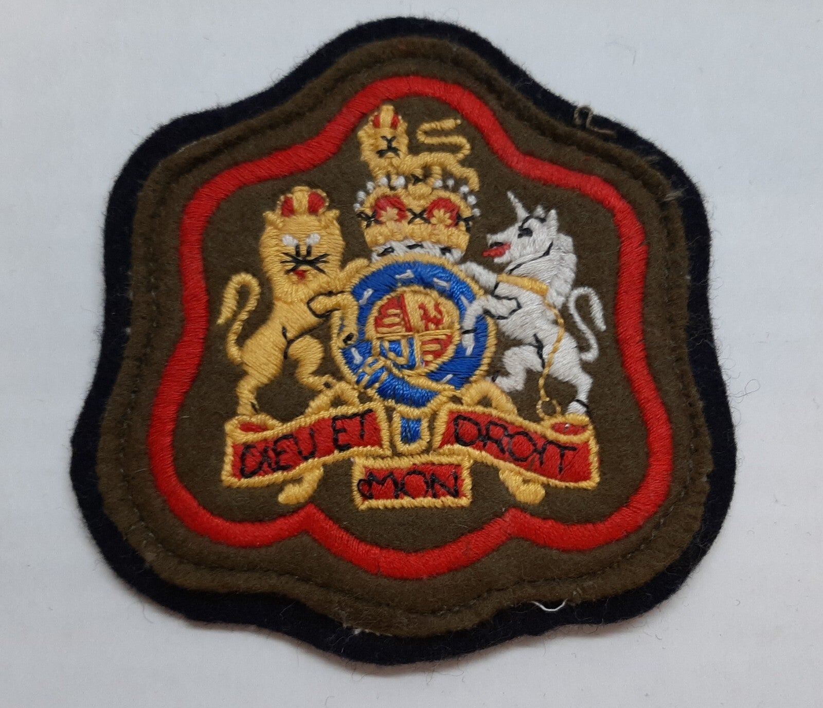 Royal Arms Patch RSM British Army Old Pattern Embroidered Insignia Badge