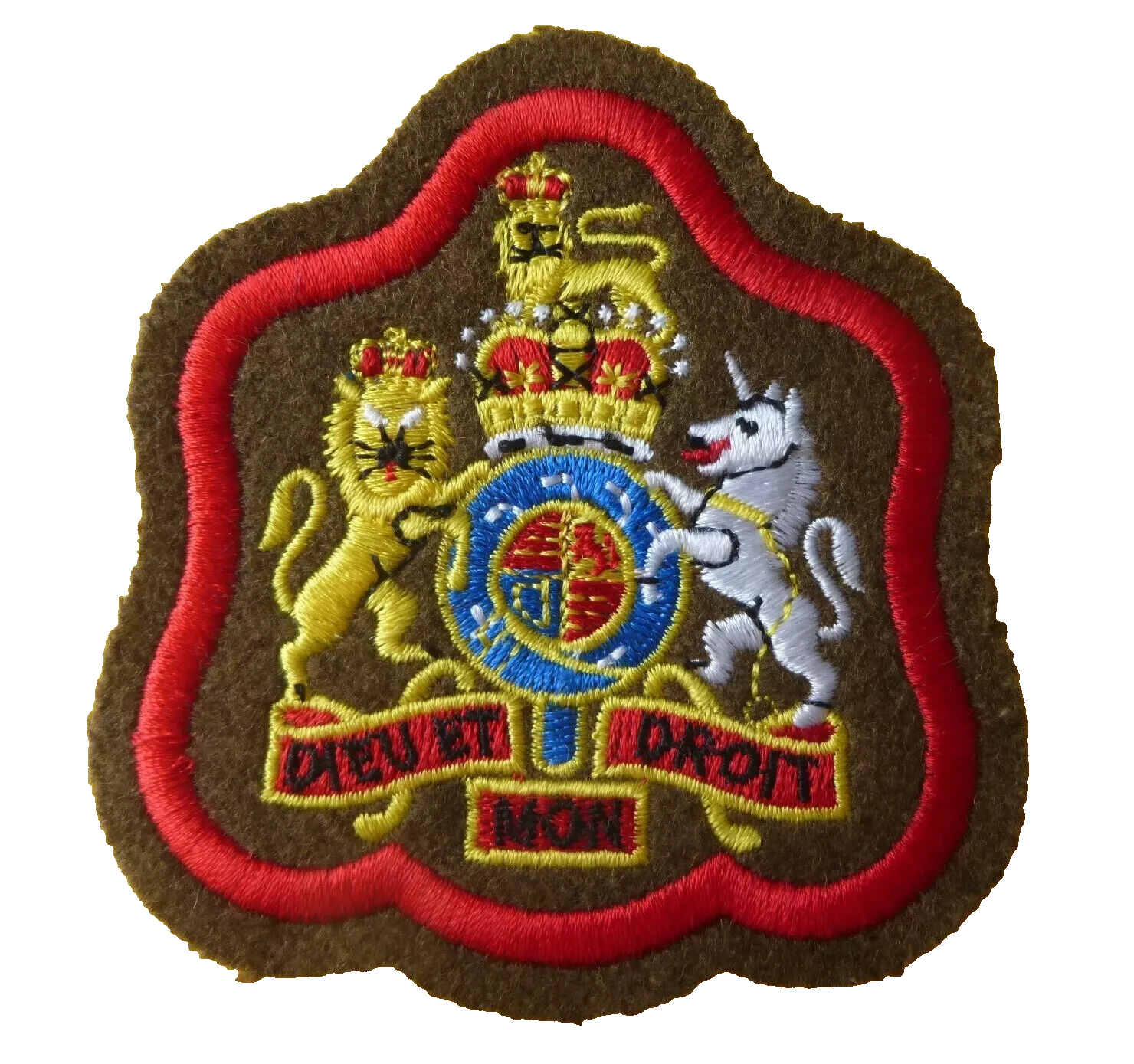 Army W.O Badge Warrant Officer Class 1 Arm Patch RMP RLC Scarlet Border