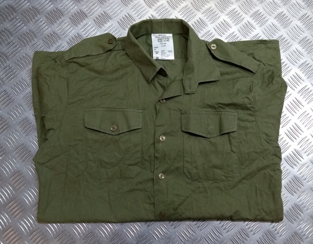 General Service Shirt Long Sleeve British Army Old Pattern Green Shirt