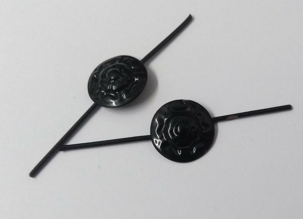 Genuine British Issue Subdued Metal Black Rosette Decoration x 10 NEW