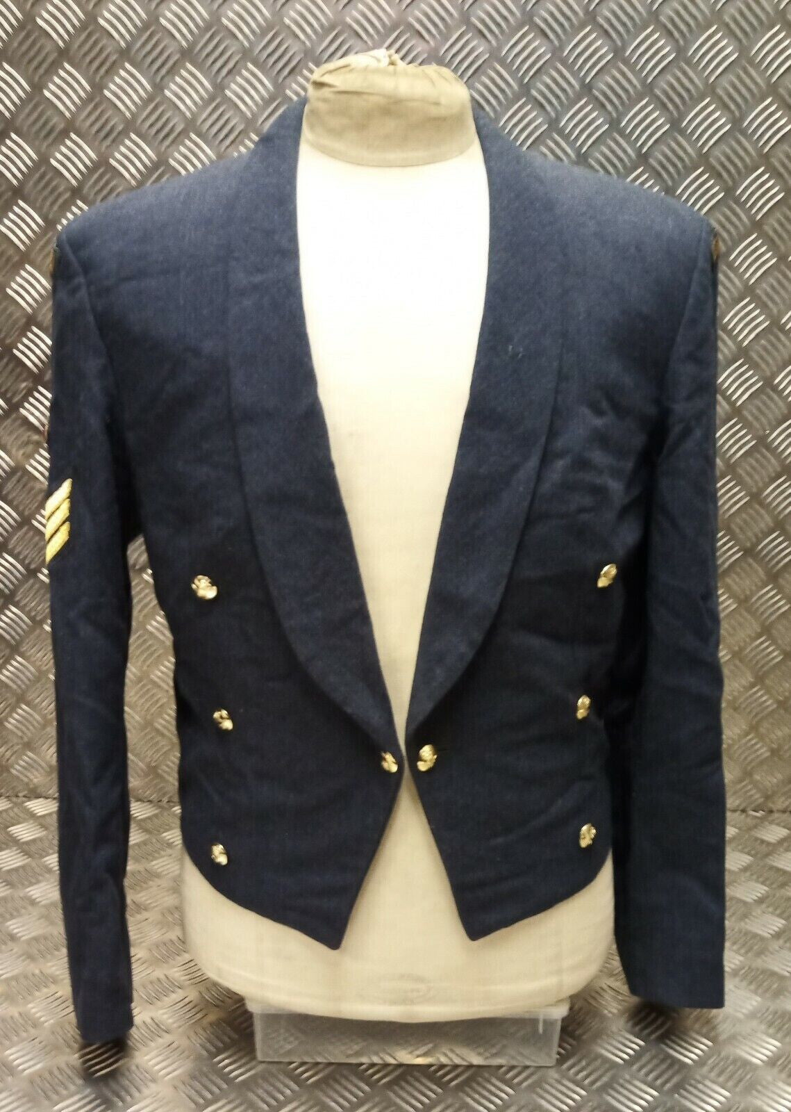 RAF Royal Air Force Mess Jacket Airforce Blue Grey Colour Vintage Old Pattern With Badges