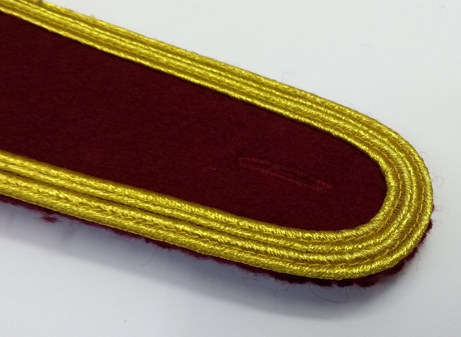 Senior Officer Shoulder Boards Obsolete Stock Maroon Melton Gold Braid UK Made