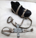 Crampon Boot Spikes British Tri Service Chrome Leather Straps One Size