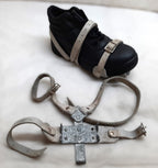 Crampon Boot Spikes British Tri Service Chrome Leather Straps One Size