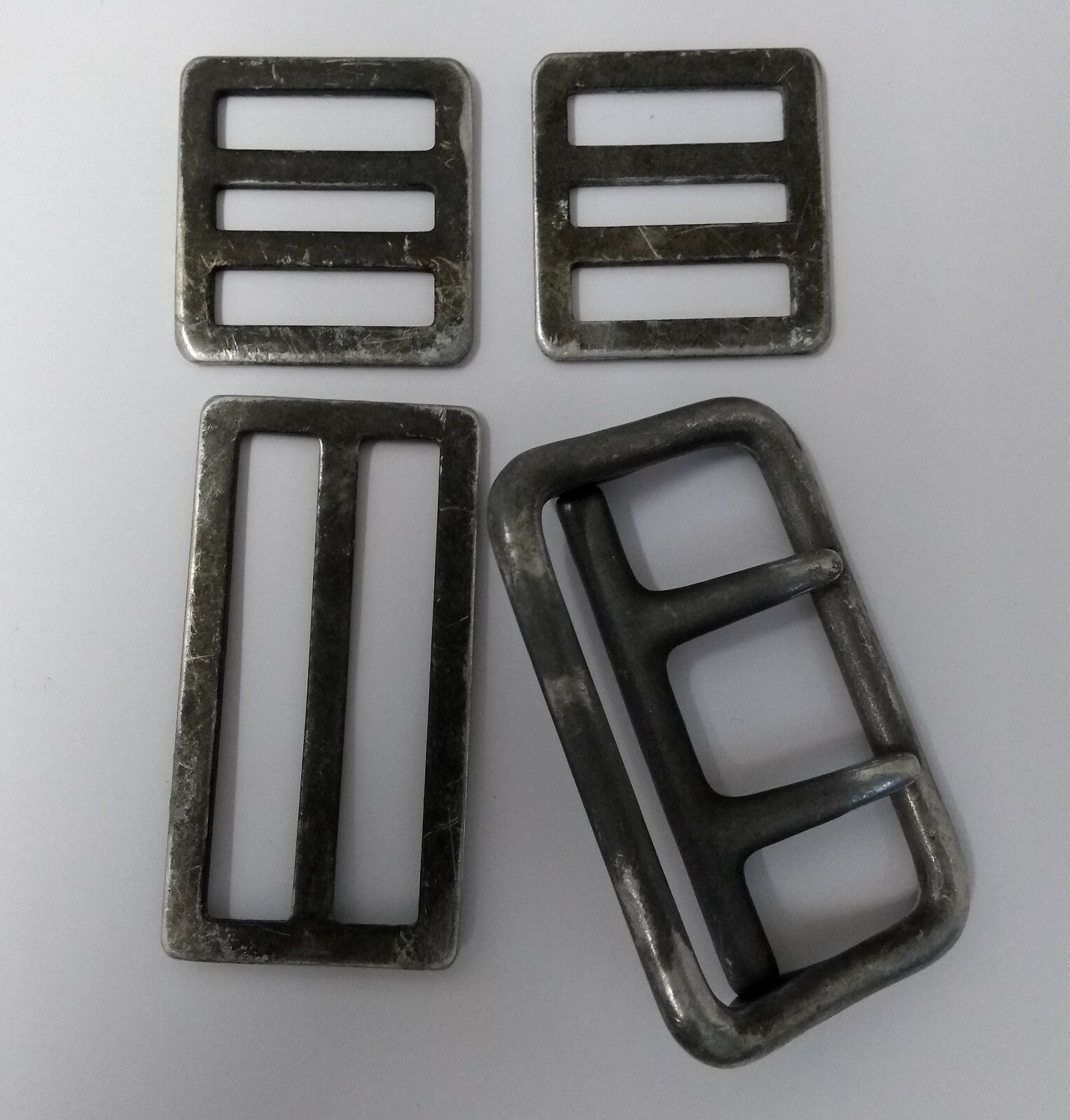Webbing Belt Double Prong Buckle Slider & Buckles D Rings Vintage issue