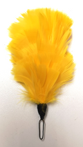 Yellow Hackle Plume Goose Feathers 5" Genuine British