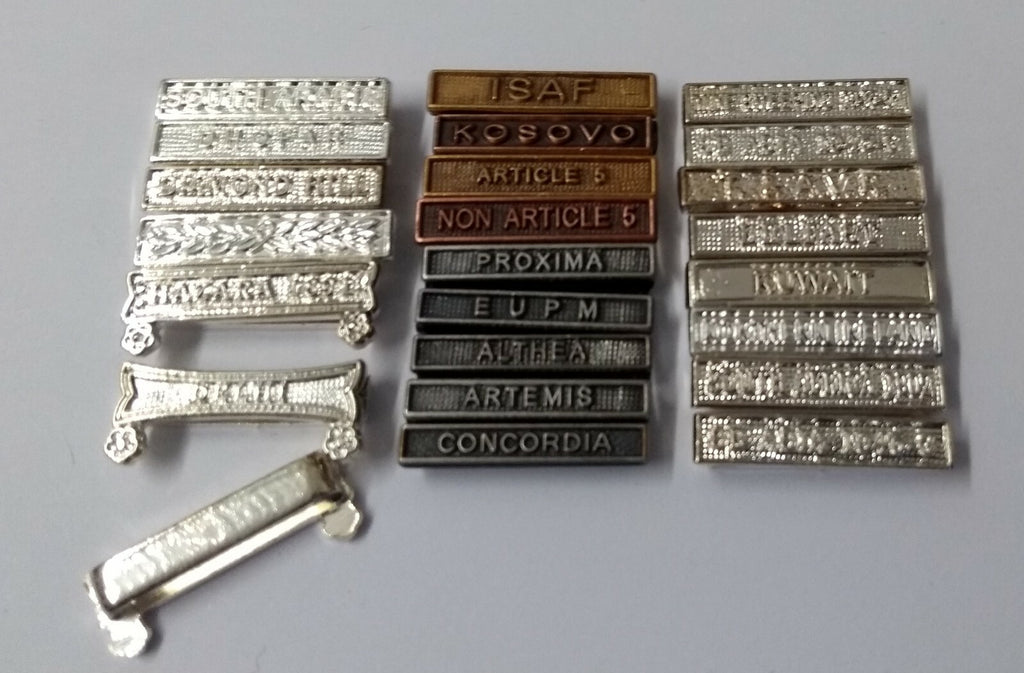 Miniature Medal Clasps Ribbon Bar Assorted Campaigns/Awards British