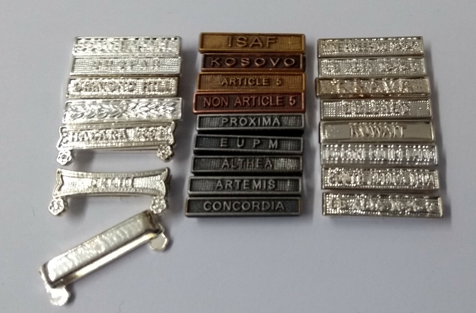 Miniature Medal Clasps Ribbon Bar Assorted Campaigns/Awards British