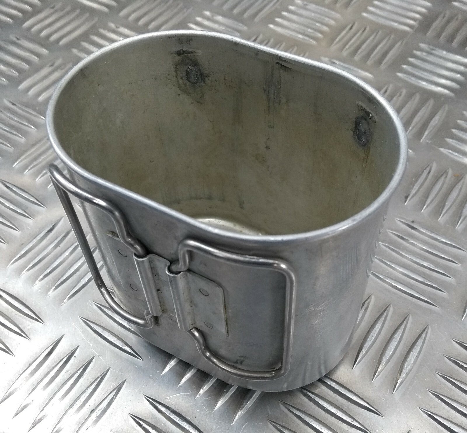 Genuine M84 Type Swiss Military Issue Metal Billy Can Aluminium Mugs X2 EBYT85