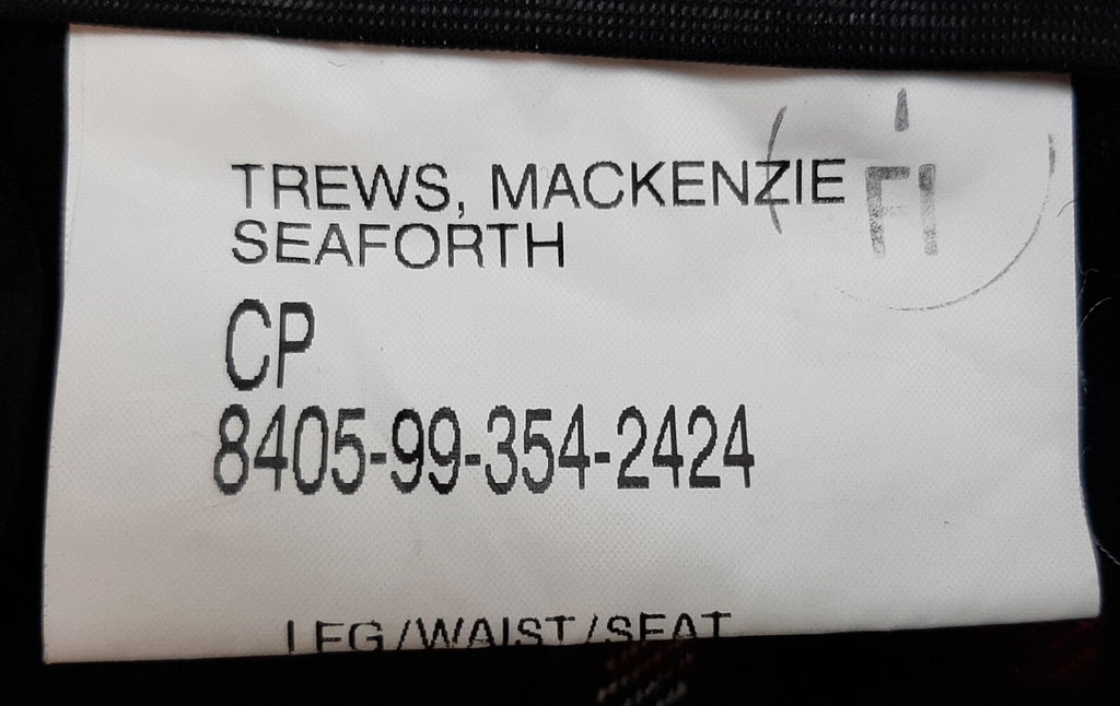 British Army Trews Scottish Regimental Trousers Mackenzie Seaforth Tartan