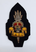RAEC Hat / Cap Badge Hand Embroidered Vintage New Old Stock