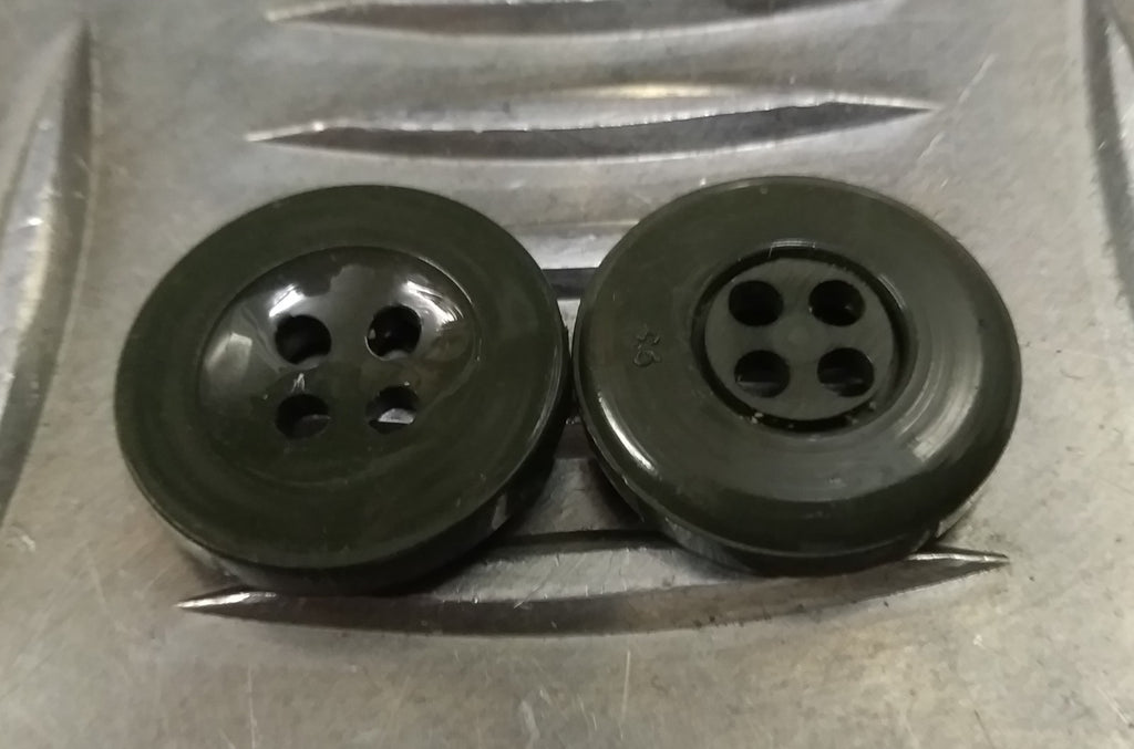 Genuine Vintage Issue 4 Hole Plastic 19mm Trouser Buttons Green
