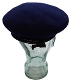 Navy Blue Military Style Wool Beret Size 7 3/4 / X-Large - NEW