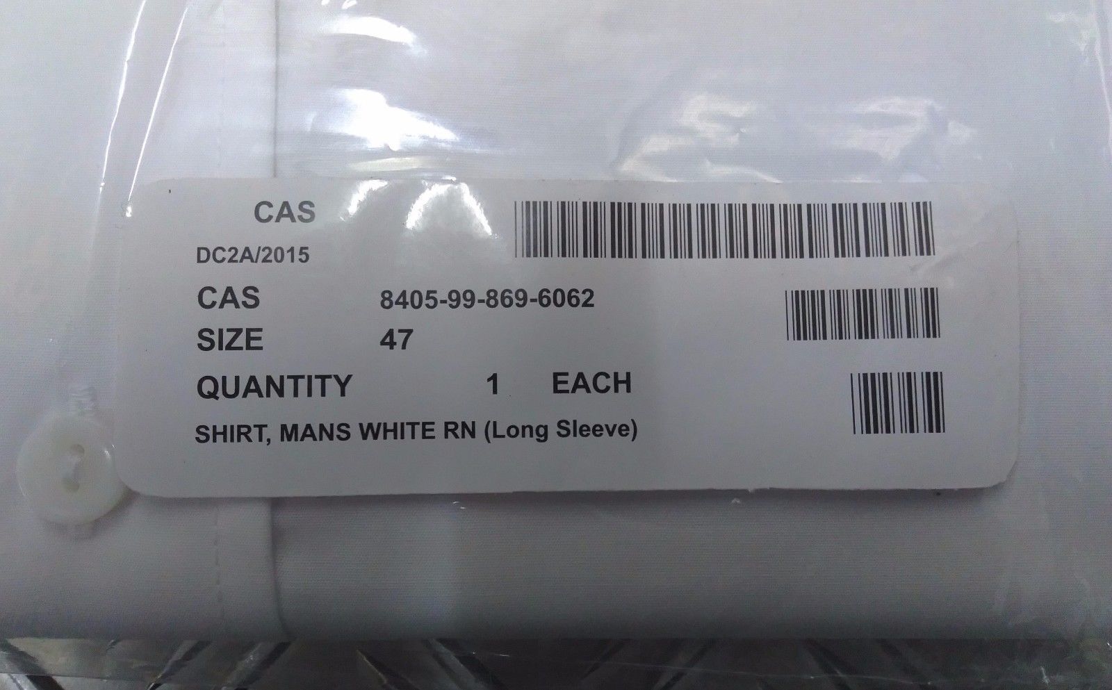 RN White Shirt Long or Short Sleeve Male or Female Naval Type