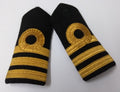 Naval Officers Commander Uniform Shoulder Boards Epaulette Black & Gold Detail