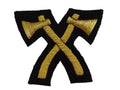 Mess Kit Badge Pioneer Crossed Axes British Army Hand Embroidered Arm Patch