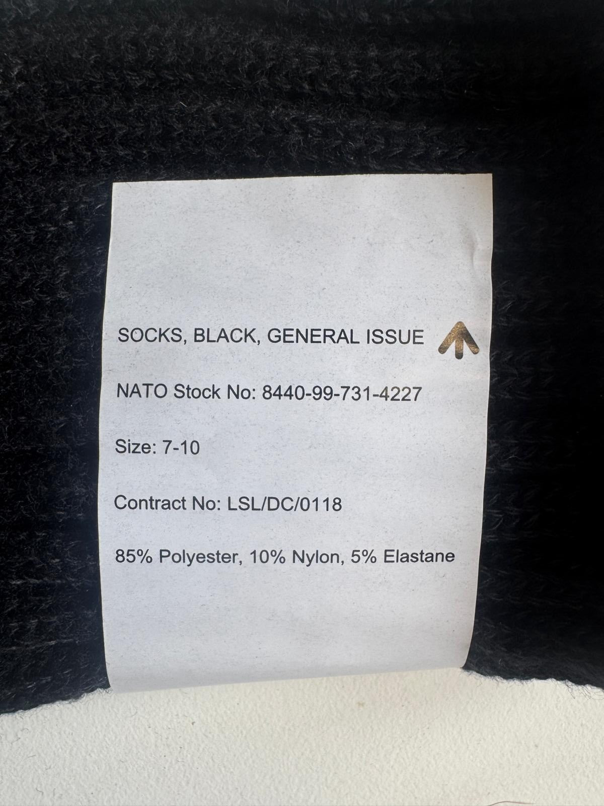 British Army Black General Issue Thick Combat / Commando Socks - NEW