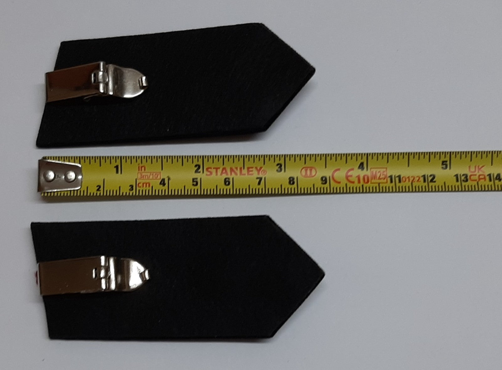 Clip on Gorgets Hand Made in Britain British Army No1 Type Braided Cord Collar Tabs 2 Pairs