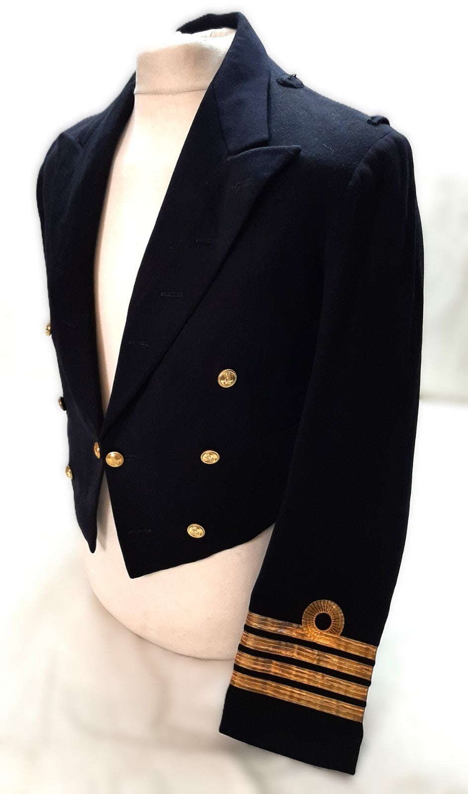 Navy Mess Jacket Cap Rank Curls British Naval 50s Pattern Ofc Dress RN