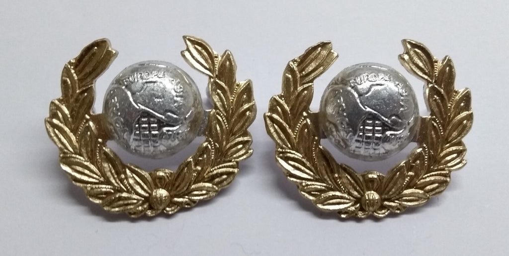 RM Collar Dogs Royal Marines Offc. No1 Metal Badges No Split Pins