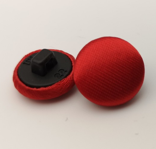 Fabric Covered Buttons Silk Scarlet / Red 20L x50