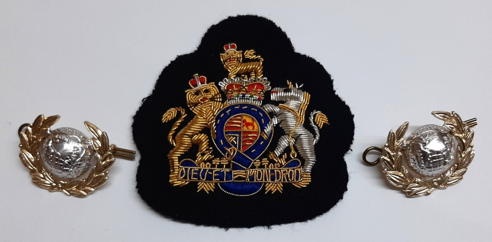 RM OFC Badges No1 W/O Wire Arm Patch & 1 Pair of Collar Dogs British Made R.M