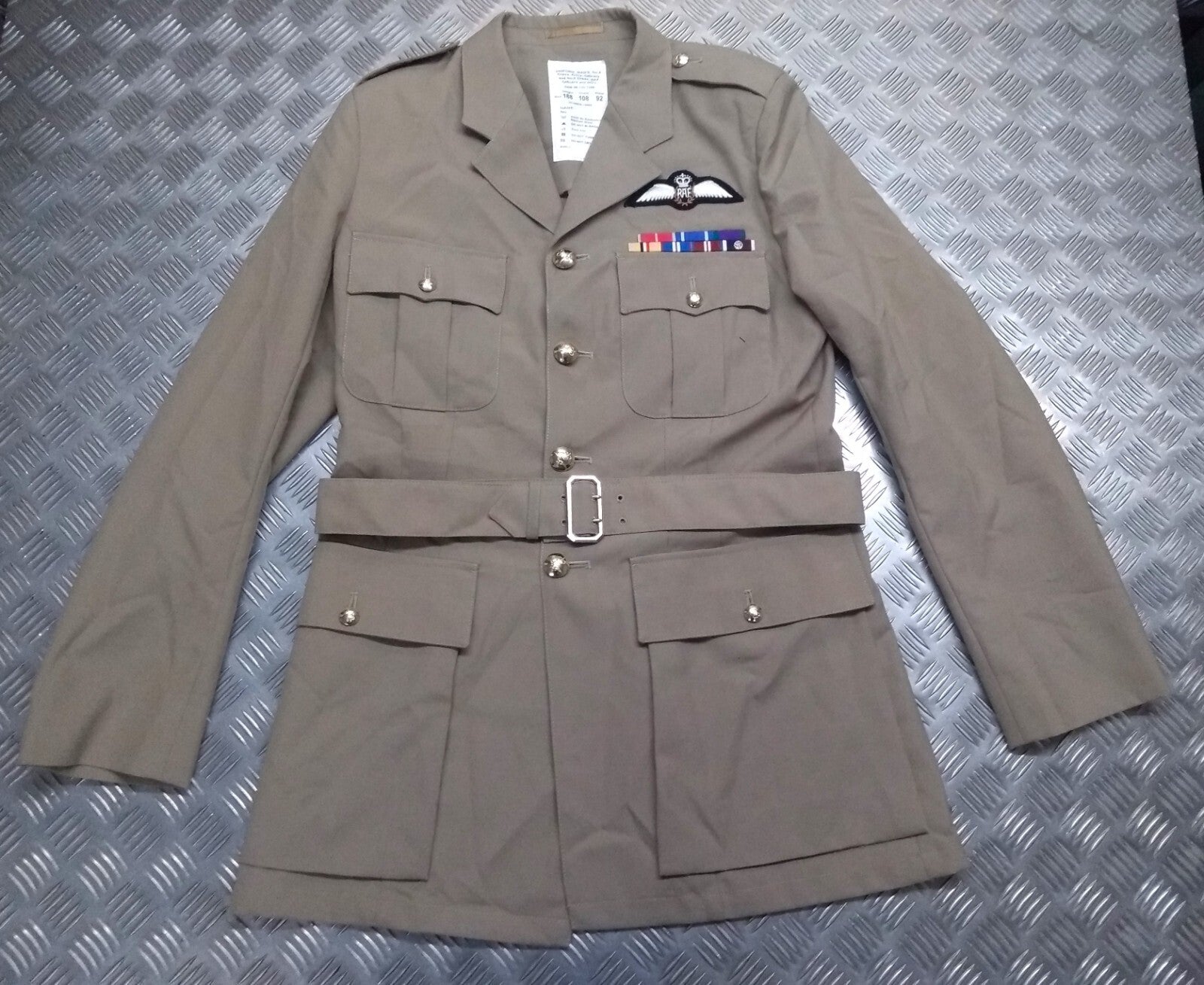 British Army No4 & No6 Jacket With Cloth Belt & Patches Lightweight Safari 188/108cm