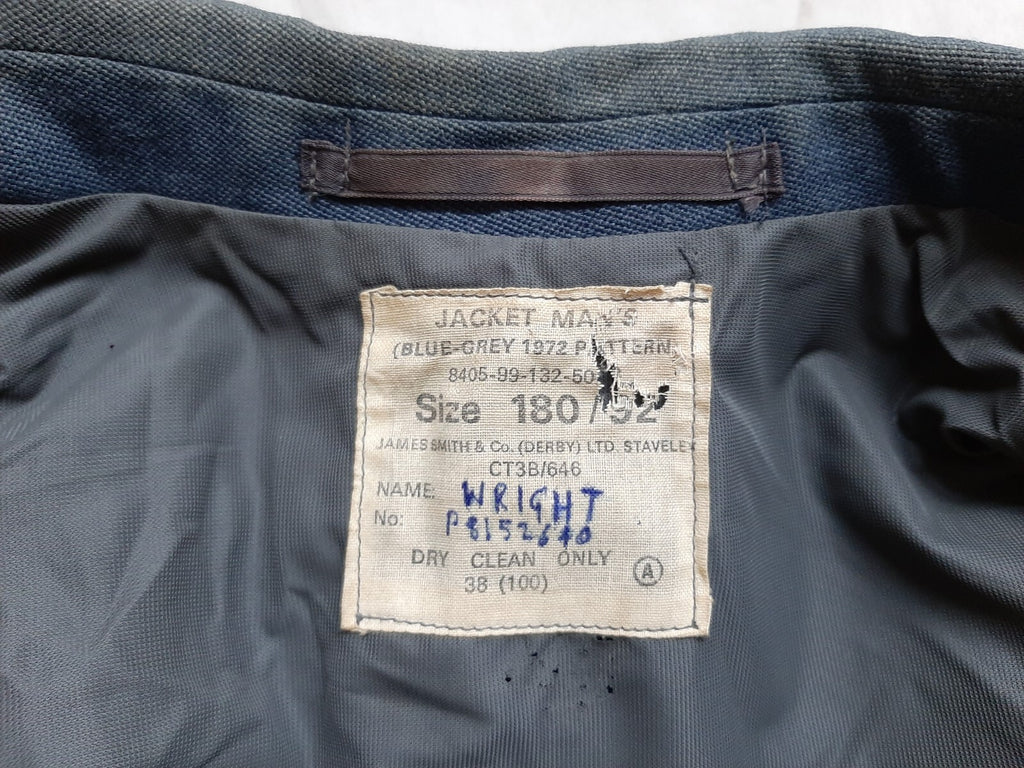 Vintage Jacket G P General Purpose Blue Grey 1972 Pattern Royal Air Force 96cm