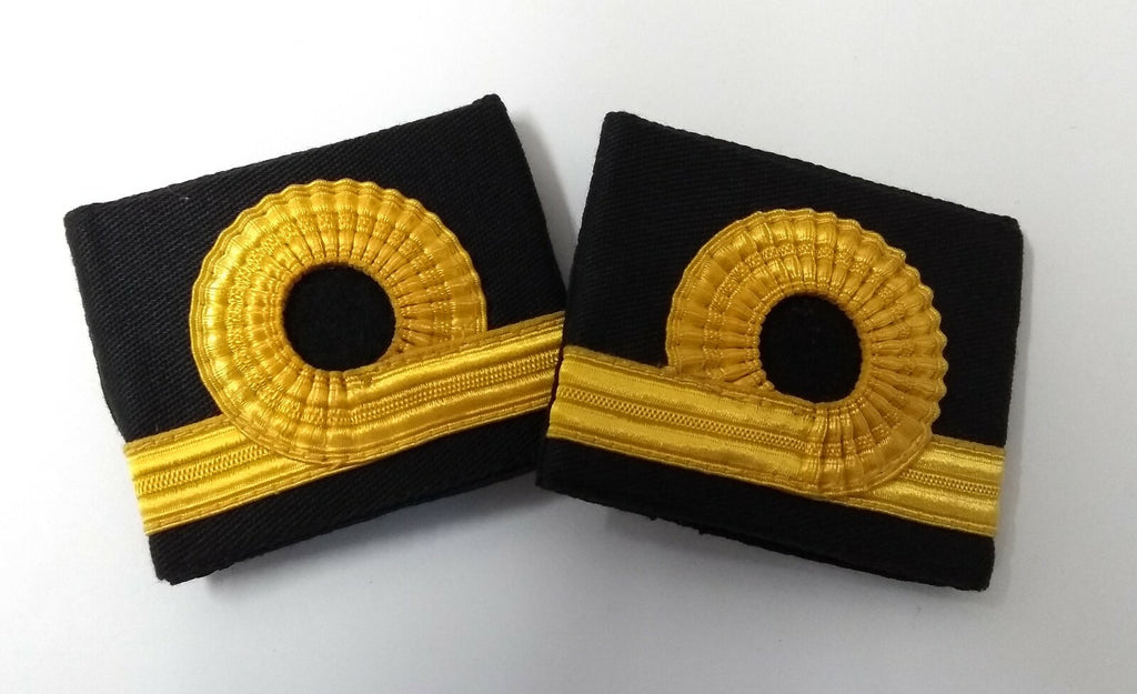 Genuine British Issue Royal Navy Sub Lieutenant Gold Lace Rank Slides RN