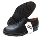 British Service Shoes Black Toe Cap Parade Dress Pattern DMS Sole UK 13.5M - NEW