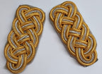 Luftwaffe Style Shoulder Boards Senior Officer Gold and Silver 3 Ply Cords