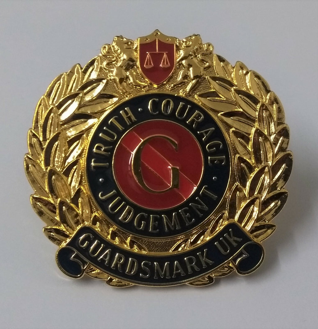 Genuine Guardsmark UK "Truth Courage Judgement" Insignia Hat Badge NEW - GIM 7