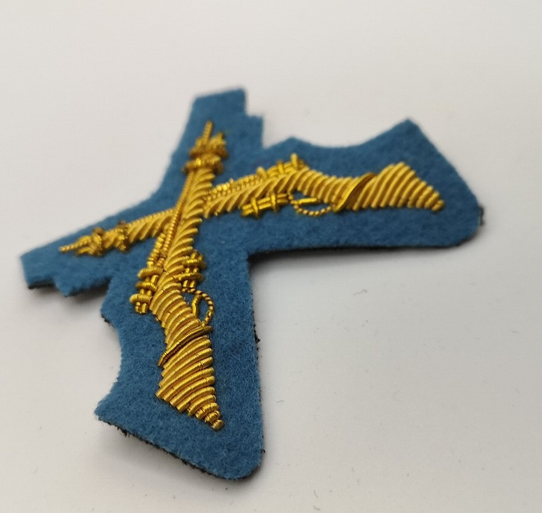 Mess Kit Badge Skill at Arms Blue British Hand Embroidered Arm Patch
