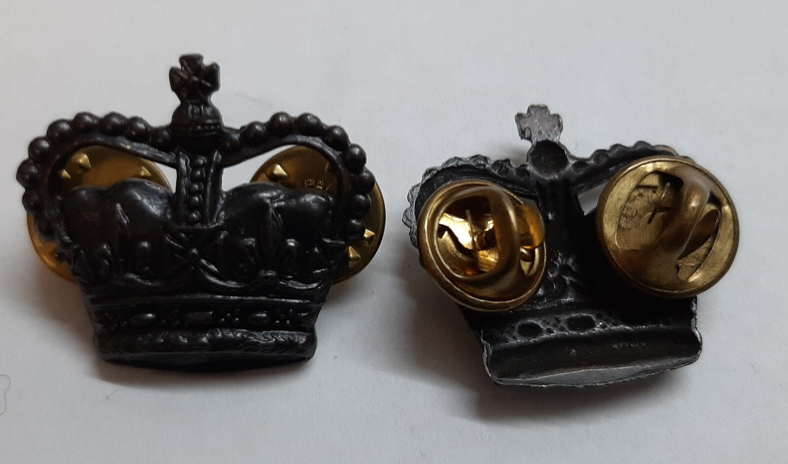 PWRR Rank Crowns British Army Princess of Wales's Royal Regiment Insignia 1 Pair