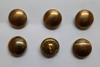 Light Dragoons Buttons Dress Plain Domed Brass Ring Backed Size 27L x 3 Pairs