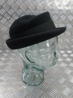 Trilby / Porkpie / Fedora Style Black Felt Hat UK Made Failsworth Large FWS1