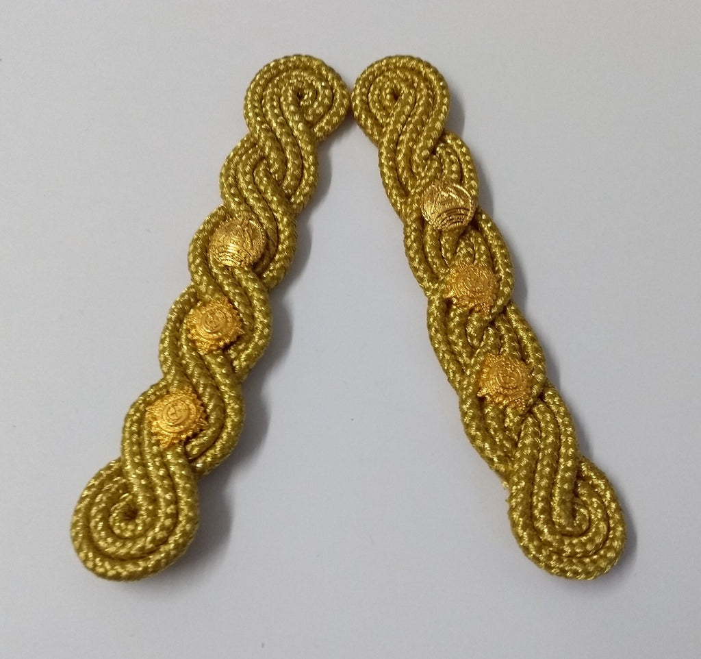Colonel Shoulder Cords Ceremonial Wire Cord Shoulder Epaulettes & Rank Pips