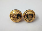 Genuine Issue X2 Navy GN Insignia Gold Ring Back Naval Buttons V949