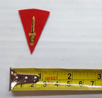 Mess Kit Badge Commando Dagger on Red British Hand Embroidered Para Arm Patch