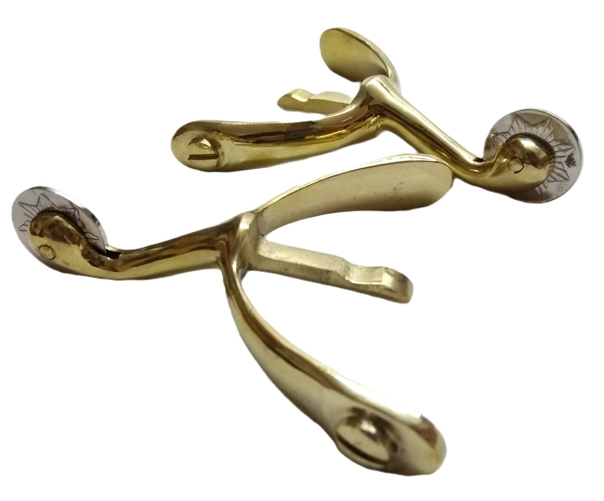 Swan Neck Spurs Short British Army / Officers Boots Brass / Gold Finish