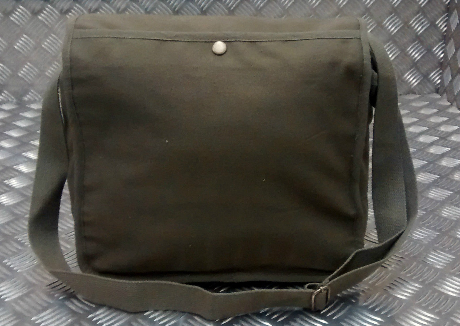 ARMY Style Canvas / Haversack / Satchel Shoulder Bag Black or Green - NEW