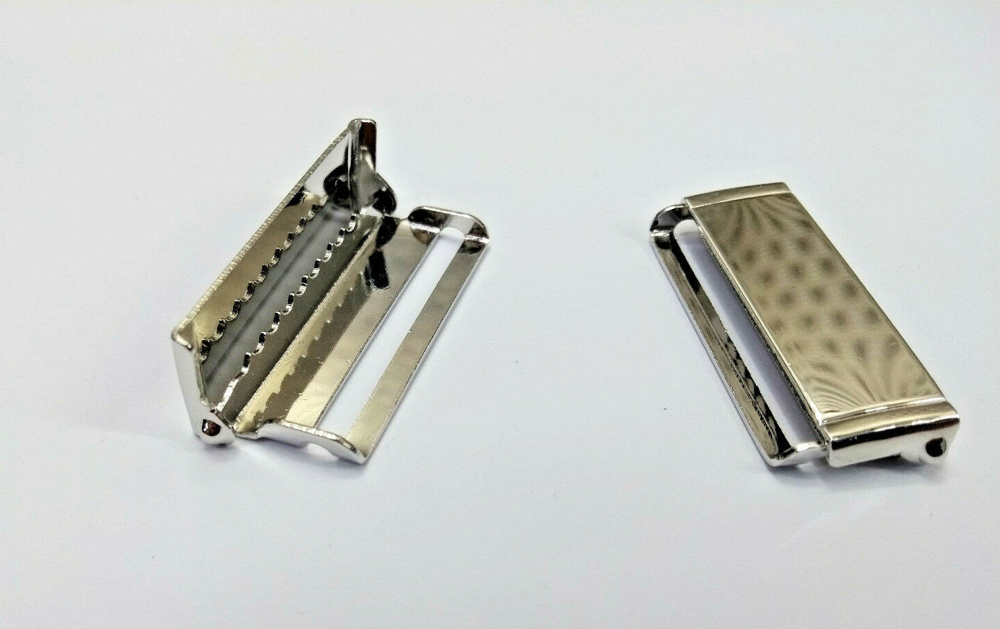 Metal Brace Clip Adjuster Plain Silver Colour 1½''(38mm) Inside Strap Hole NEW