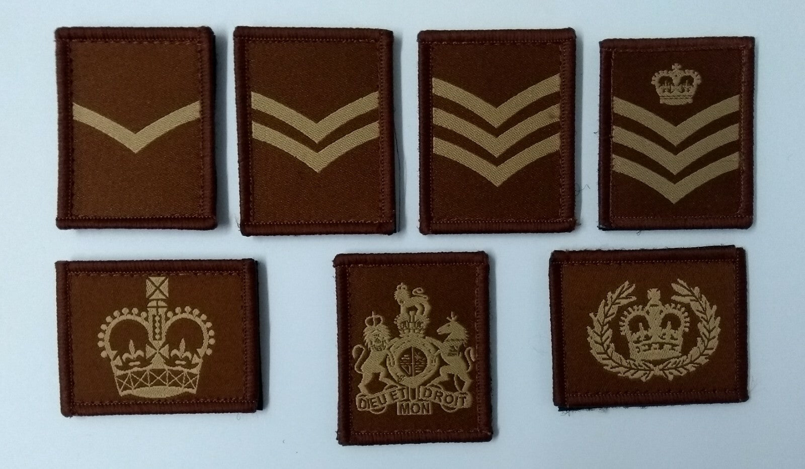 Genuine British Issue Desert Osprey Tan Ranks Patches Assorted Types